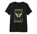 Antisocial Butterfly Tri Blend T-Shirt - Streetwear Style for Adults - T-Shirt, Sweatshirt, Hoodie