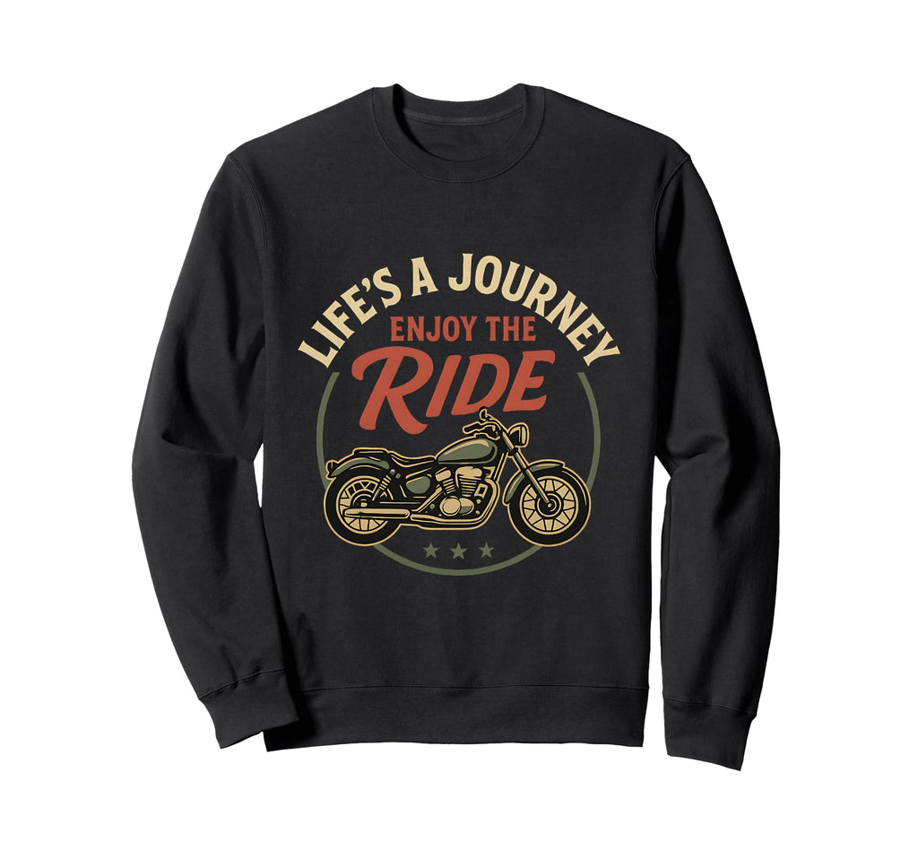 Lifes Journey Enjoy Ride Sweatshirt - Minimalist Print for Adults - T-Shirt, Sweatshirt, Hoodie