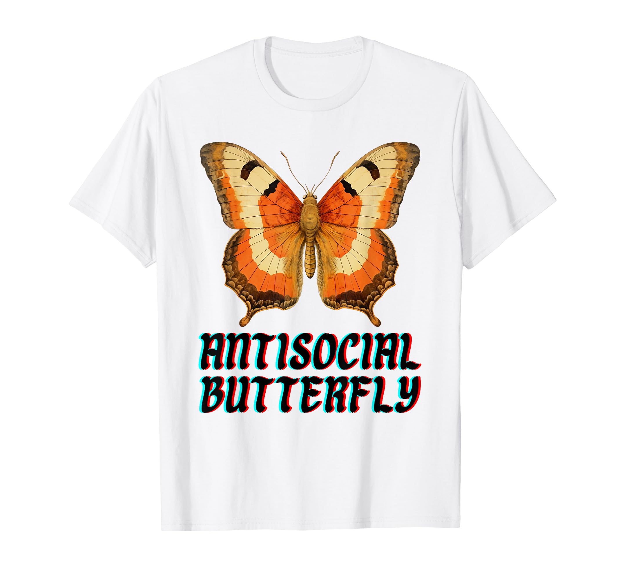 Antisocial Butterfly Funny Introvert T-Shirt - Novelty Apparel Unisex - T-Shirt, Sweatshirt, Hoodie