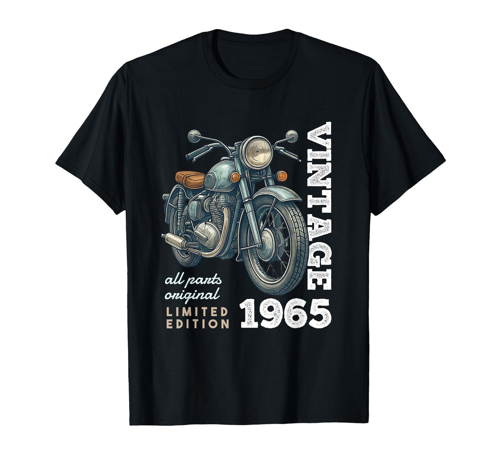 1965 60 Years Old Motorcycle 60Th T-Shirt - Aesthetic Graphic Unisex - T-Shirt, Sweatshirt, Hoodie