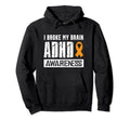 Adhd Awareness Brain Attention Hoodie - Custom Art Print for Adults - T-Shirt, Sweatshirt, Hoodie