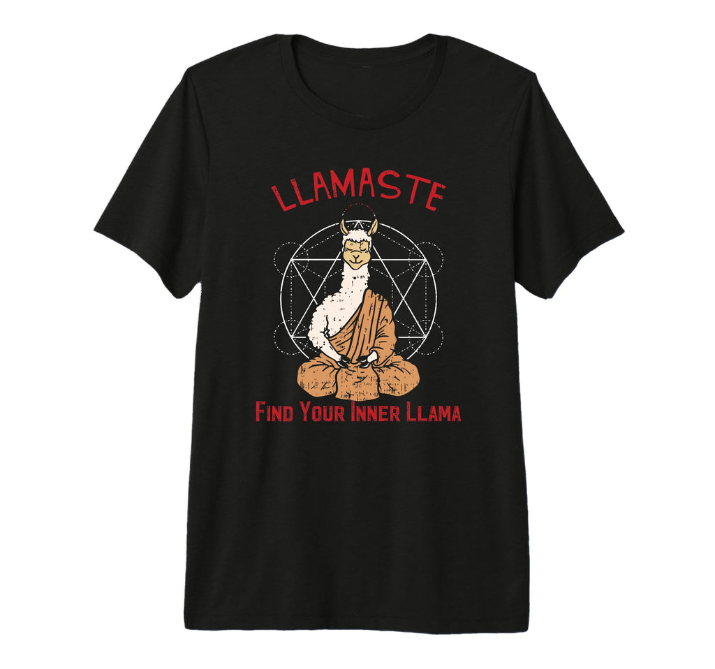 Llamaste Find Your Inner Llama Namaste T-Shirt - Graphic Print for Adults - T-Shirt, Sweatshirt, Hoodie