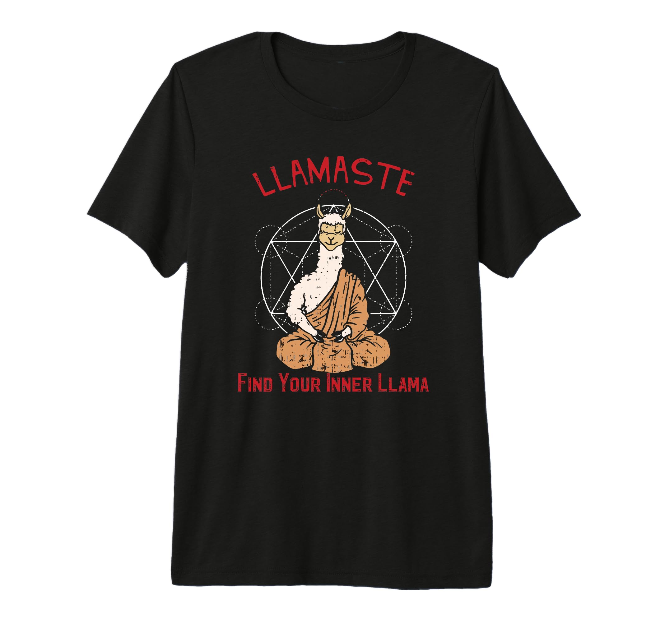 Llamaste Find Your Inner Llama Namaste T-Shirt - Graphic Print for Adults - T-Shirt, Sweatshirt, Hoodie