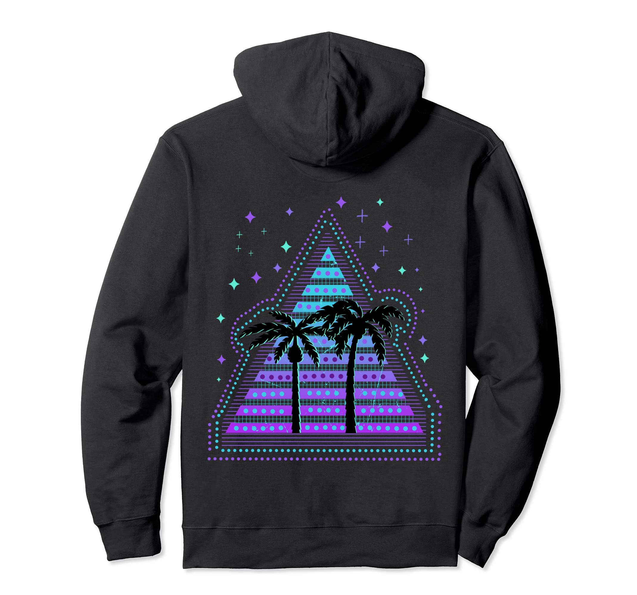 80S Vaporwave Summer And Palm Trees Hoodie - Custom Art Print Unisex - T-Shirt, Sweatshirt, Hoodie