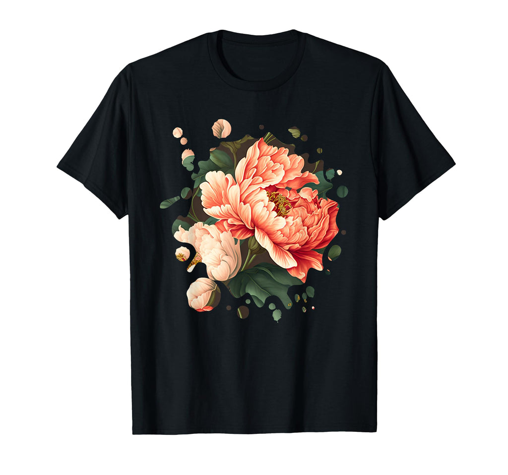 Peony Inspired Flower Plant Lover T-Shirt - Fun Novelty Design Unisex - T-Shirt, Sweatshirt, Hoodie