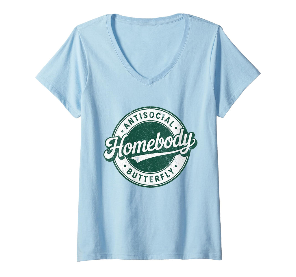 Womens Homebody Antisocial Butterfly T-Shirt - Casual Everyday Wear Unisex - T-Shirt, Sweatshirt, Hoodie