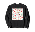 Colorful Shabby Delicate Flowers Aesthetic Hoodie - Unique Graphic Unisex - T-Shirt, Sweatshirt, Hoodie