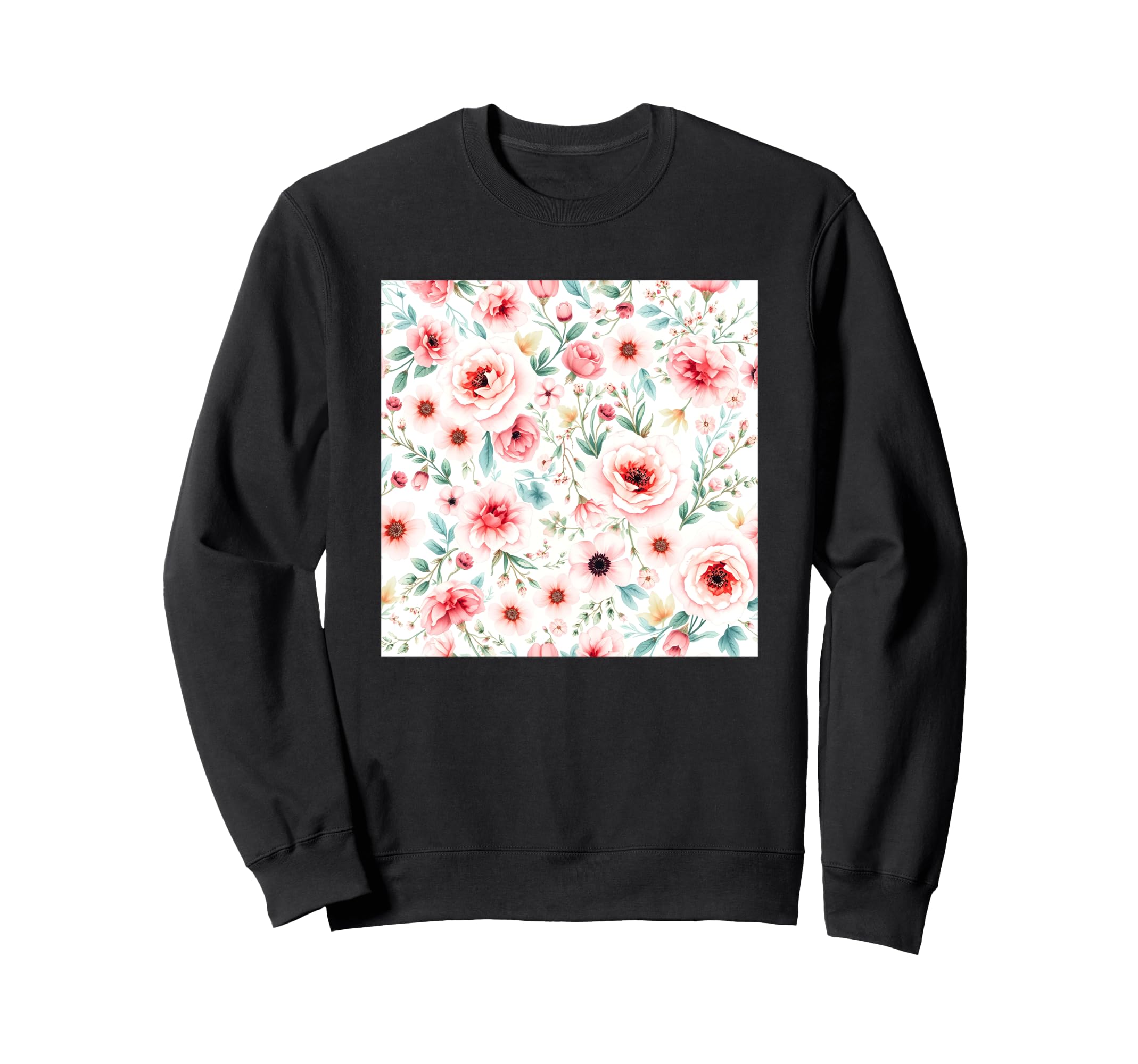 Colorful Shabby Delicate Flowers Aesthetic Hoodie - Unique Graphic Unisex - T-Shirt, Sweatshirt, Hoodie