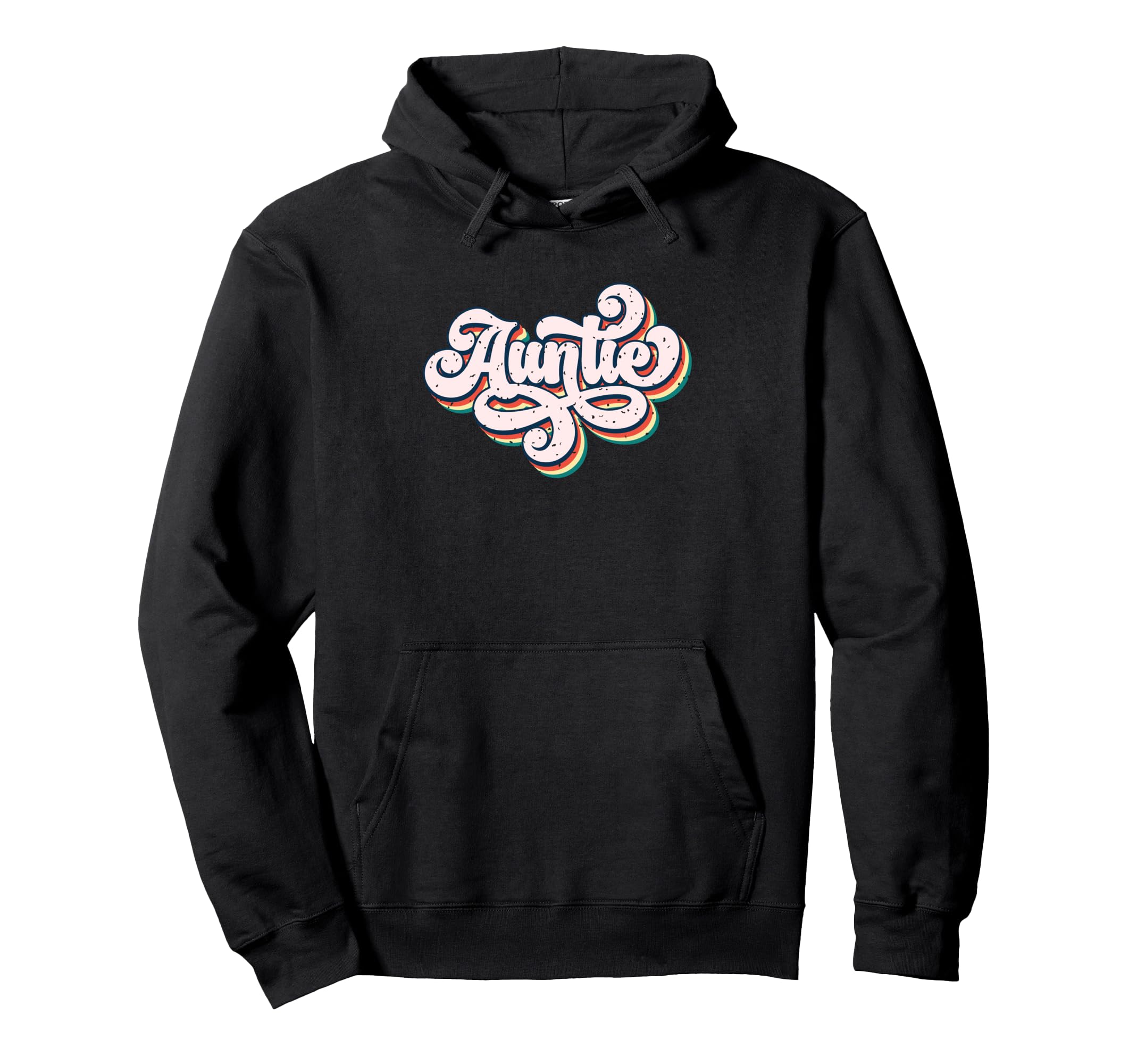 Auntie Script Hand Lettering Hoodie - Novelty Apparel Men Women - T-Shirt, Sweatshirt, Hoodie