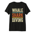 Whale Shark Diving Typography Tri Blend T-Shirt - Trendy Graphic Men Women - T-Shirt, Sweatshirt, Hoodie