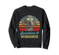 Sunshine Weimaraners Dog Sunset Sweatshirt - Fun Novelty Design for Adults - T-Shirt, Sweatshirt, Hoodie