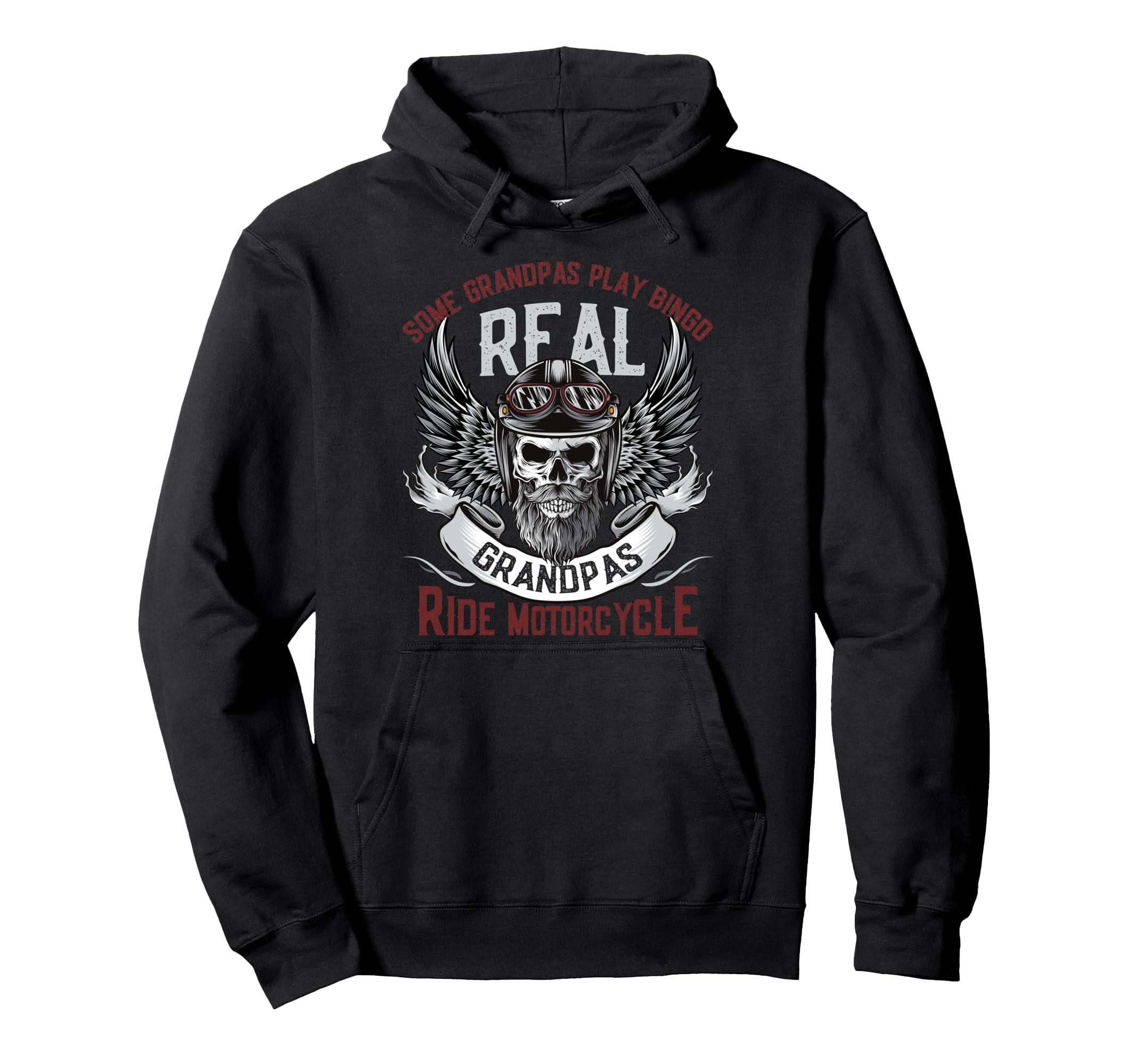 Grandpas Ride Motorcycles Biker Hoodie - Unique Graphic Men Women - T-Shirt, Sweatshirt, Hoodie