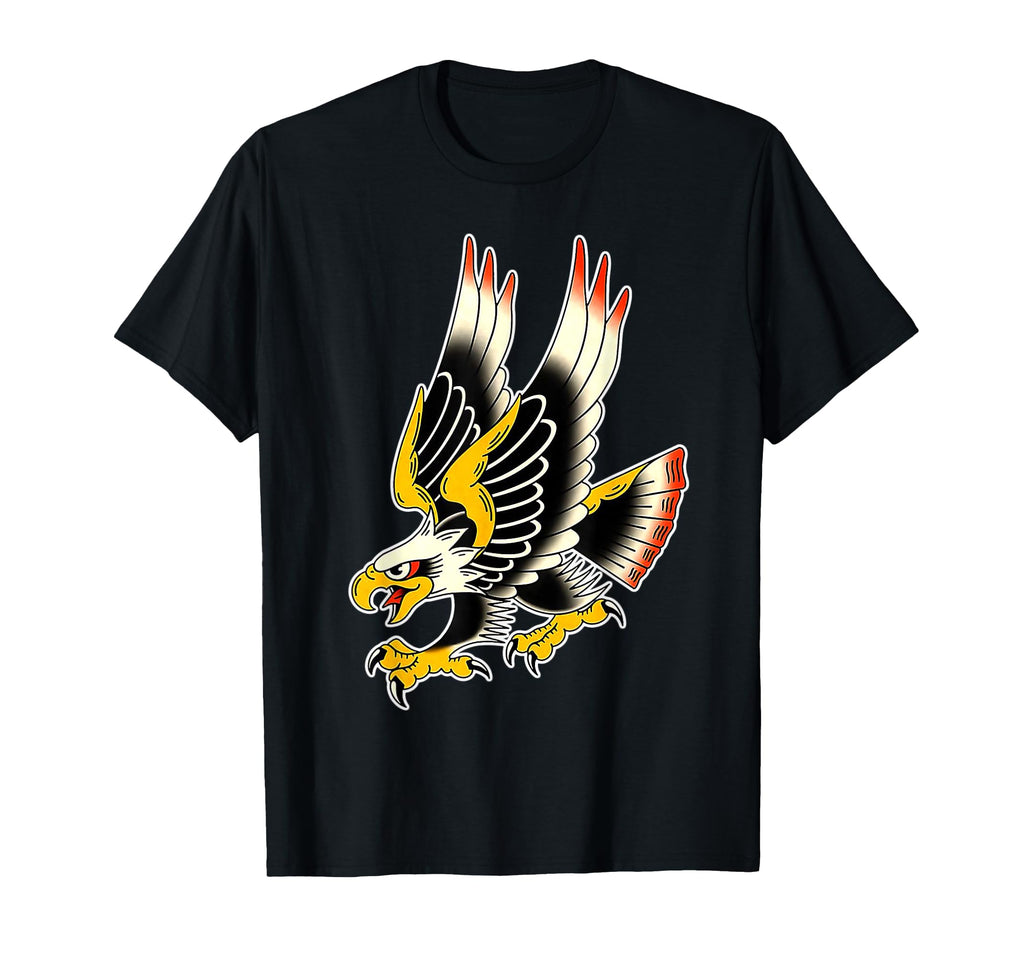Bald Eagle Traditional Tattoo Flash T-Shirt - Trendy Graphic Men Women - T-Shirt, Sweatshirt, Hoodie