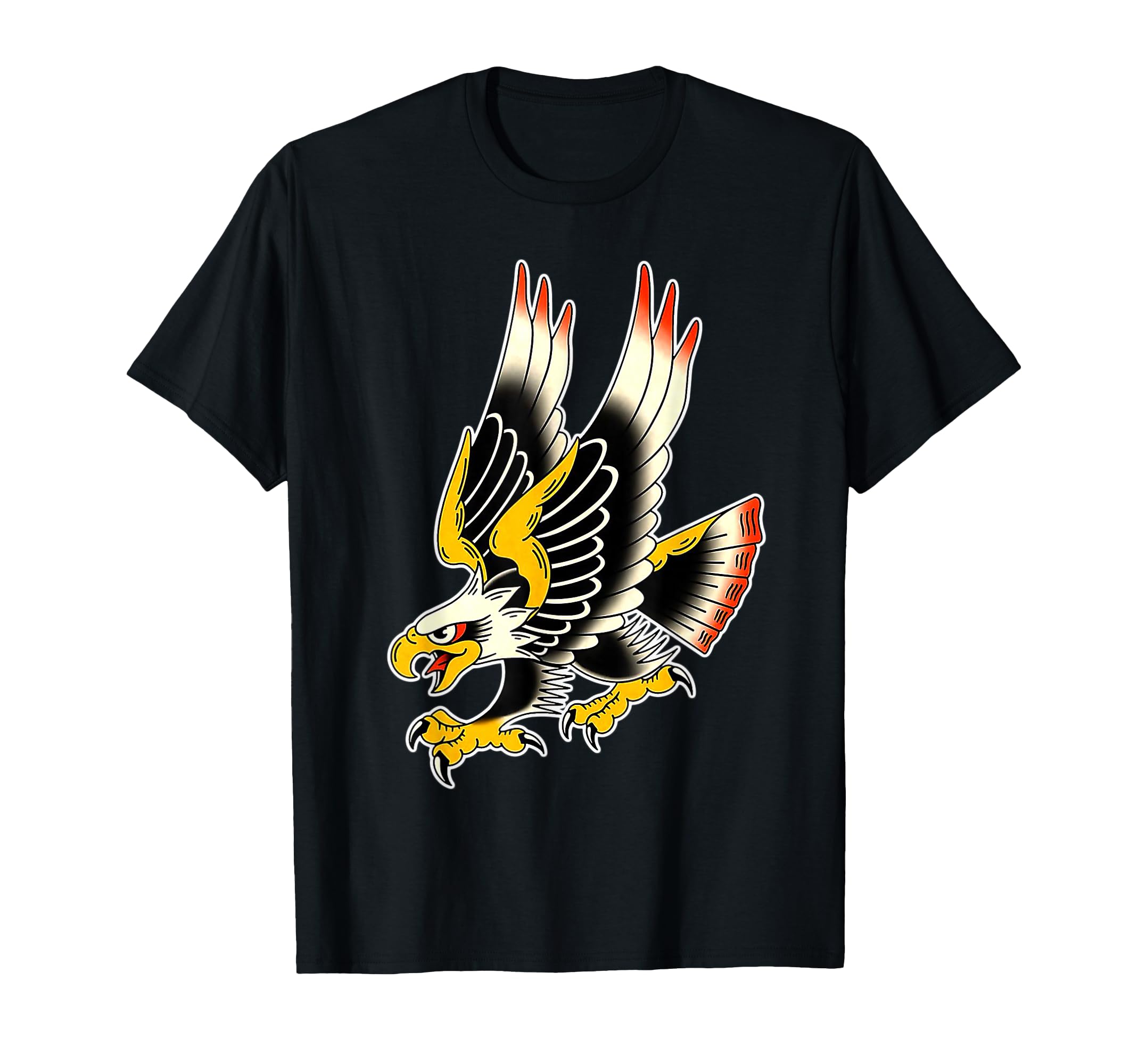 Bald Eagle Traditional Tattoo Flash T-Shirt - Trendy Graphic Men Women - T-Shirt, Sweatshirt, Hoodie