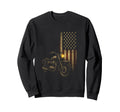 Motorcycle Usa Flag Biker Art Sweatshirt - Graphic Print Unisex - T-Shirt, Sweatshirt, Hoodie