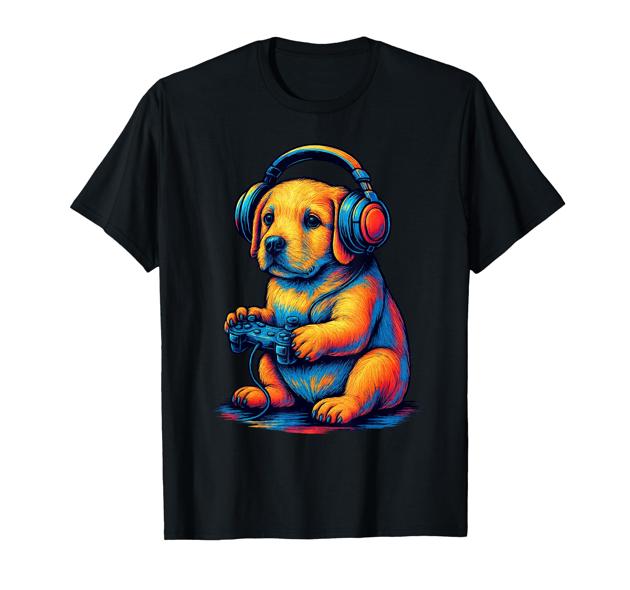 Labrador Retriever Gamer Gaming Dog T-Shirt - Fun Novelty Design Unisex - T-Shirt, Sweatshirt, Hoodie