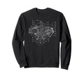 Motorcycle Diagram Douglas Sweatshirt - Custom Art Print for Adults - T-Shirt, Sweatshirt, Hoodie