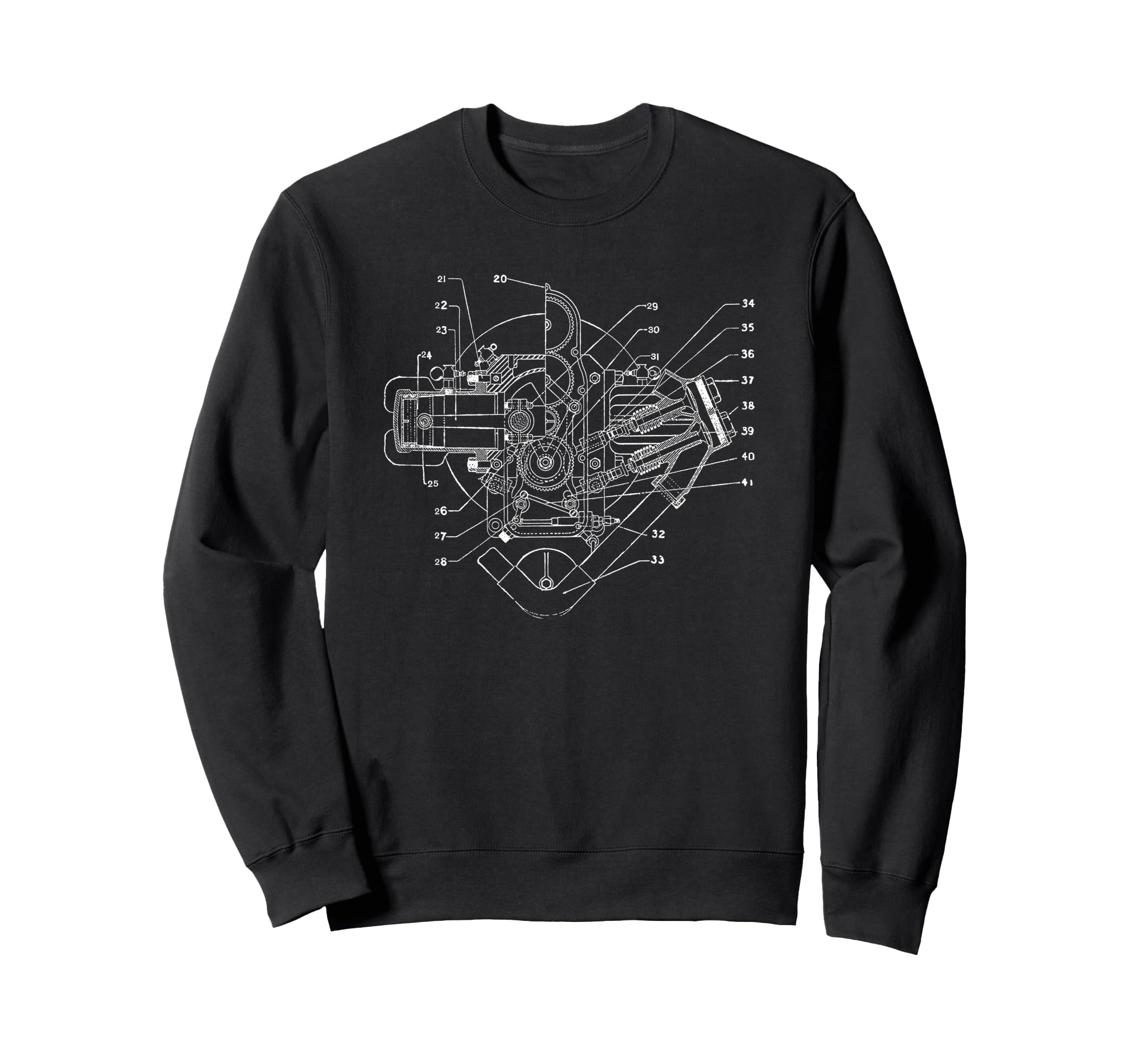 Motorcycle Diagram Douglas Sweatshirt - Custom Art Print for Adults - T-Shirt, Sweatshirt, Hoodie
