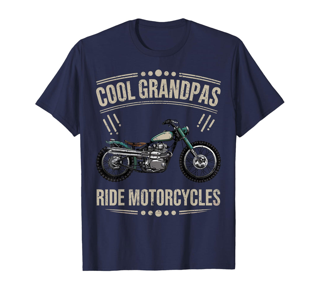Grandpas Ride Motorcycles Biker Grandfather T-Shirt - Trendy Graphic Unisex - T-Shirt, Sweatshirt, Hoodie
