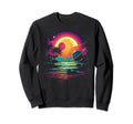 Vaporwave Solar System 80S Sweatshirt - Novelty Apparel for Adults - T-Shirt, Sweatshirt, Hoodie