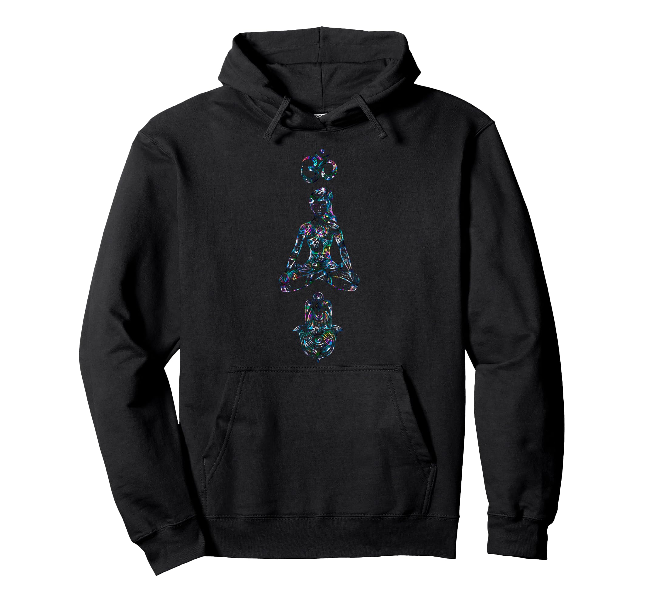Yoga Lotus Pose Mandala Meditation Hoodie - Aesthetic Graphic for Adults - T-Shirt, Sweatshirt, Hoodie