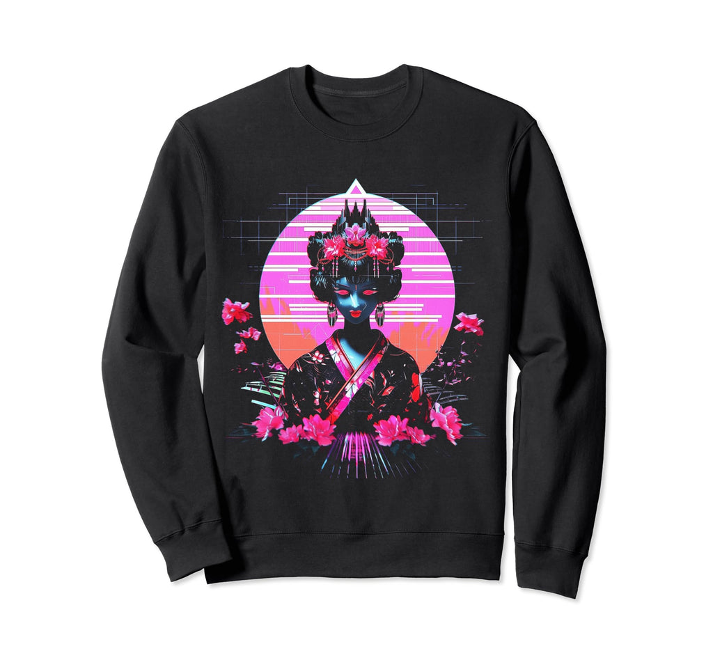 Vaporwave Geisha 80S Synthwave 11 Sweatshirt - Minimalist Print Unisex - T-Shirt, Sweatshirt, Hoodie