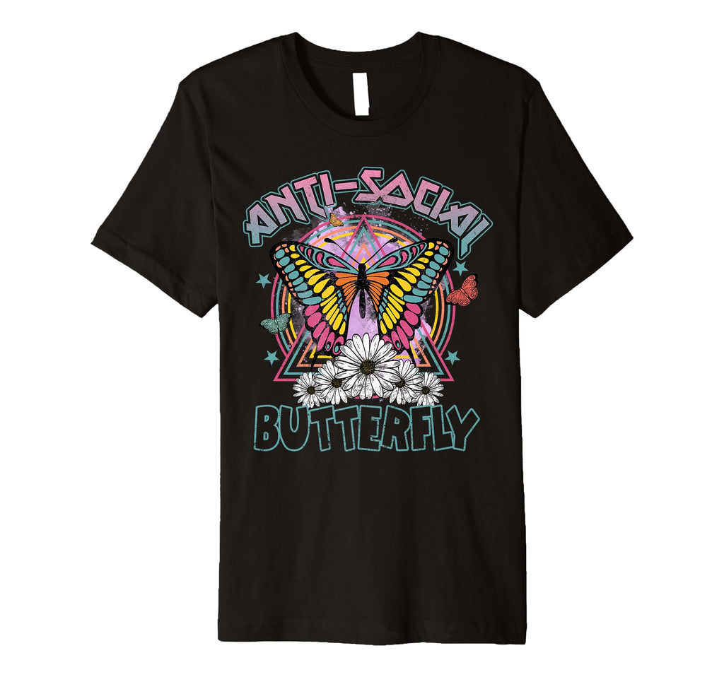 Funny Anti Social Butterfly T-Shirt - Fun Novelty Design Men Women - T-Shirt, Sweatshirt, Hoodie