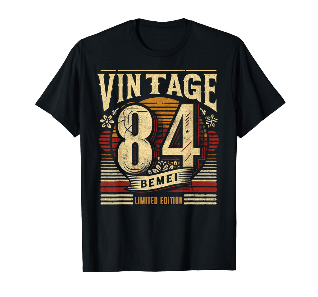 1984 Birthday 84 Born 1984 Typography T-Shirt - Aesthetic Graphic Men Women - T-Shirt, Sweatshirt, Hoodie