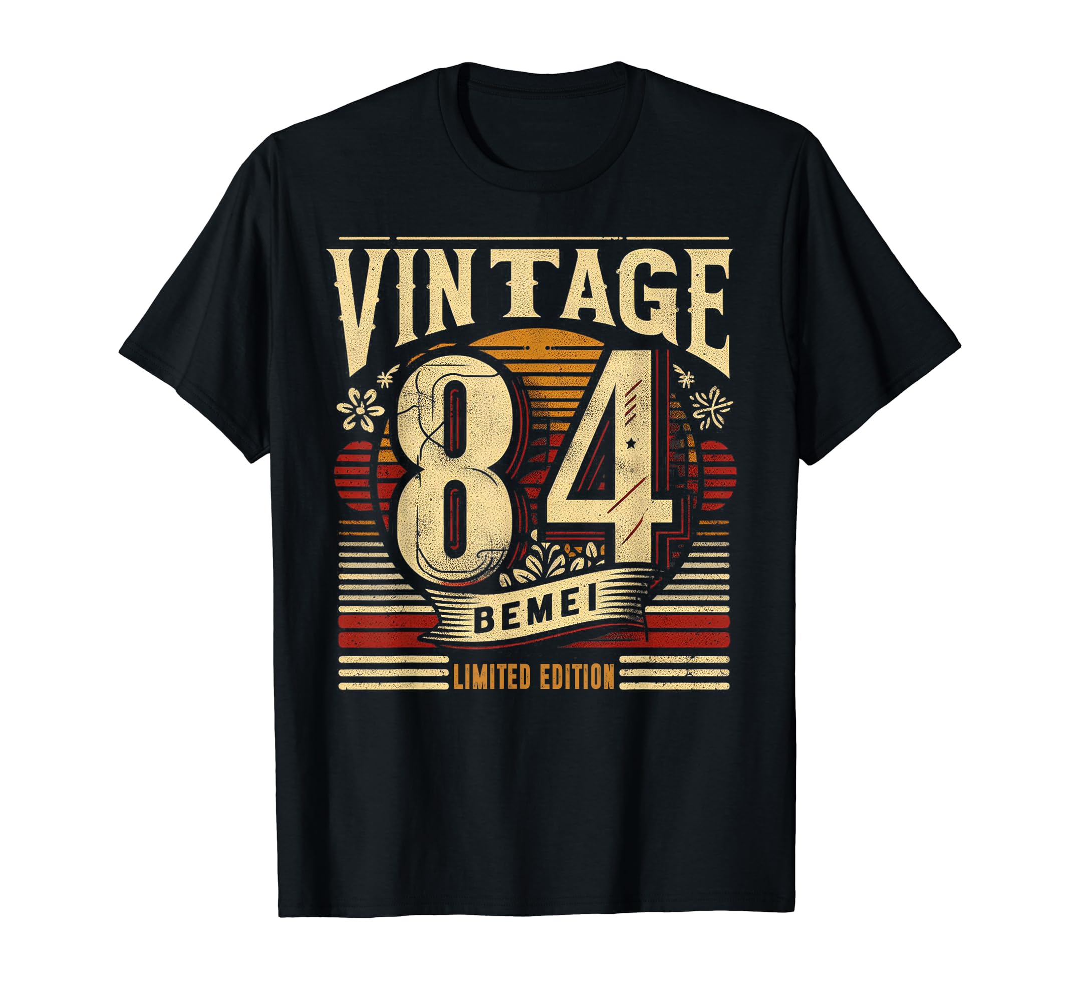 1984 Birthday 84 Born 1984 Typography T-Shirt - Aesthetic Graphic Men Women - T-Shirt, Sweatshirt, Hoodie