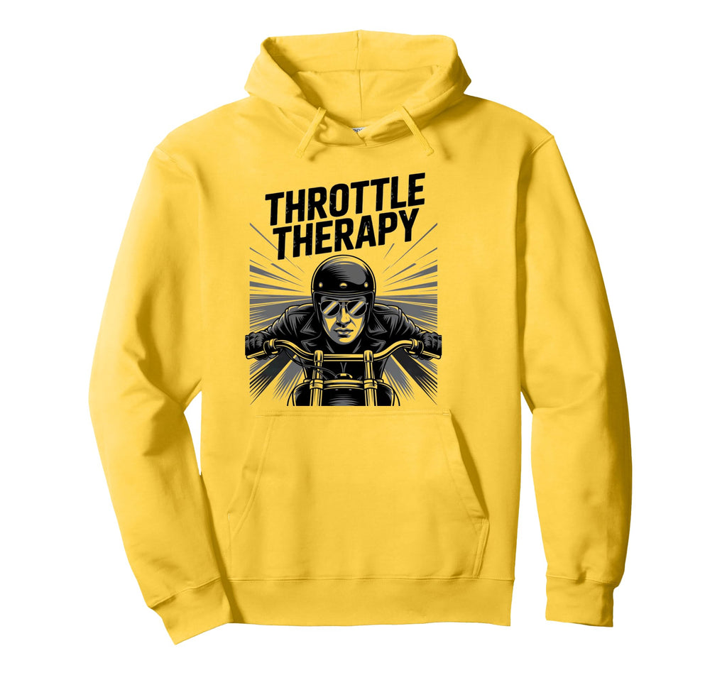 Throttle Therapy Biker Motorcycle Hoodie - Casual Everyday Wear for Adults - T-Shirt, Sweatshirt, Hoodie
