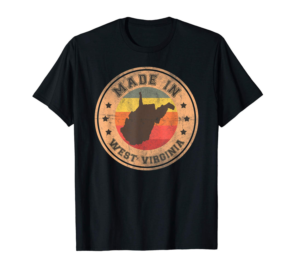 West Virginia Us State Map Stripes T-Shirt - Unique Graphic Men Women - T-Shirt, Sweatshirt, Hoodie