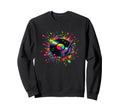 Splash Art Vinyl Disc Record Sweatshirt - Aesthetic Graphic for Adults - T-Shirt, Sweatshirt, Hoodie