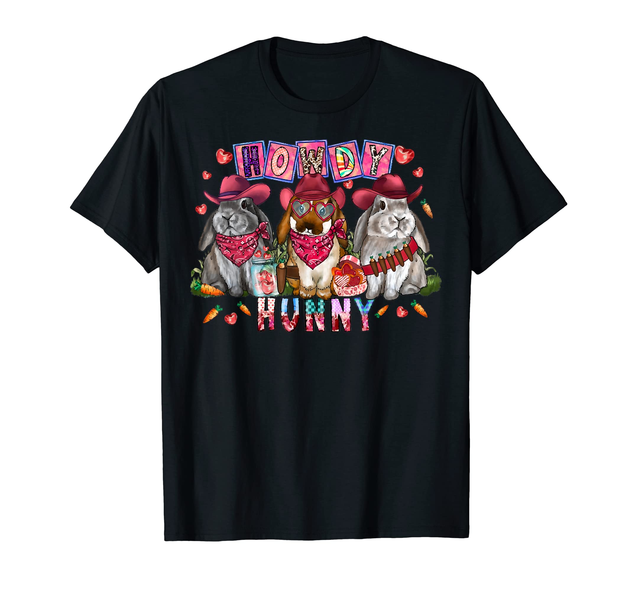 Cowboy Bunny Squad Howdy Hunny T-Shirt - Minimalist Print for Adults - T-Shirt, Sweatshirt, Hoodie
