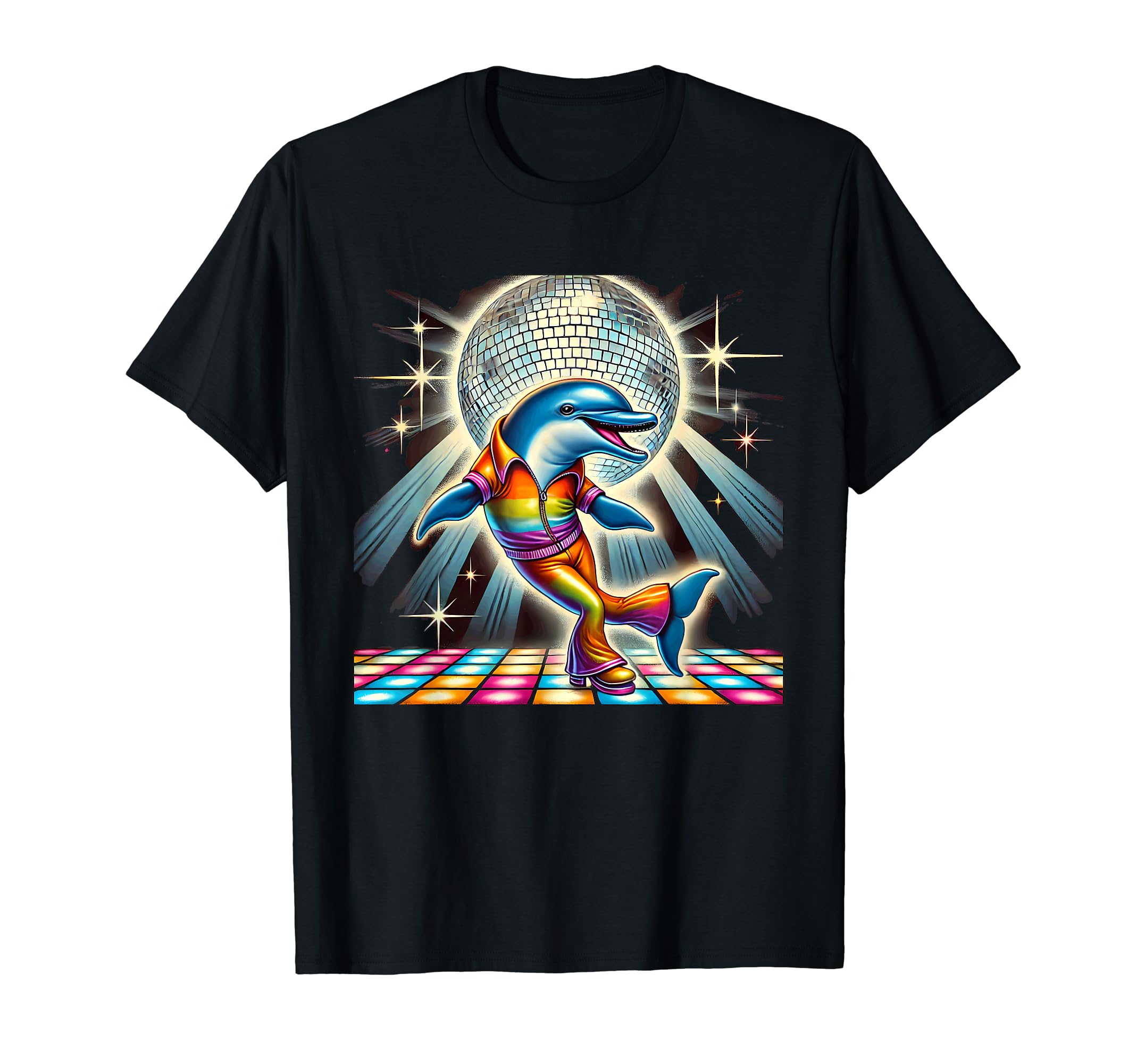 Aesthetic Dolphin Disco T-Shirt - Aesthetic Graphic Men Women - T-Shirt, Sweatshirt, Hoodie