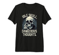 Thinking Skull Sarcastic Dark Anxiety T-Shirt - Custom Art Print Unisex - T-Shirt, Sweatshirt, Hoodie