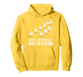 Duck Most Definitely Not All Row Hoodie - Minimalist Print for Adults - T-Shirt, Sweatshirt, Hoodie