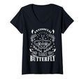 Antisocial Butterfly Funny Butterfly V Neck T-Shirt - Trendy Graphic Unisex - T-Shirt, Sweatshirt, Hoodie