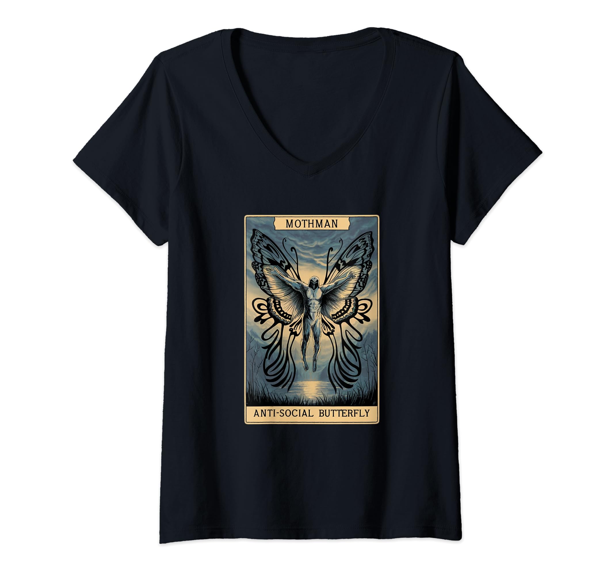 Womens Antisocial Butterfly Fairy Grunge T-Shirt - Novelty Apparel Unisex - T-Shirt, Sweatshirt, Hoodie
