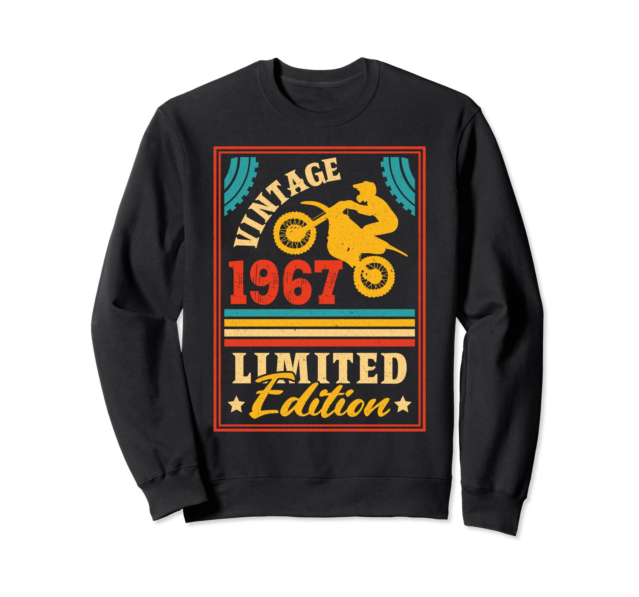 Motorcycle 55Th Birthday 1967 Biker Sweatshirt - Minimalist Print Unisex - T-Shirt, Sweatshirt, Hoodie
