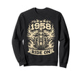 Biker 1958 Ride Birthday Sweatshirt - Aesthetic Graphic for Adults - T-Shirt, Sweatshirt, Hoodie