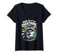 Womens Funny Raccoon Overthinking Coffee T-Shirt - Trendy Graphic Unisex - T-Shirt, Sweatshirt, Hoodie