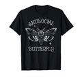 Antisocial Butterfly Funny Goth T-Shirt - Custom Art Print Unisex - T-Shirt, Sweatshirt, Hoodie