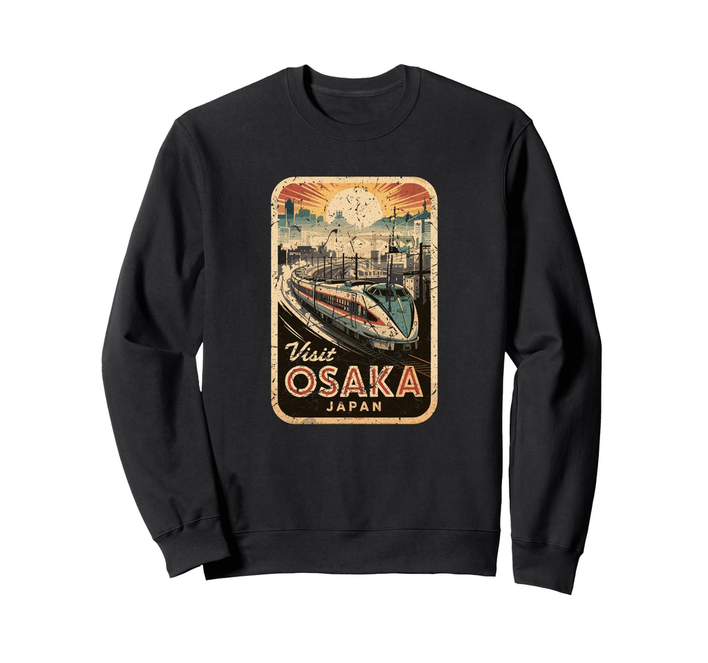 Osaka Japan Train Travel Japanese Sweatshirt - Minimalist Print Unisex - T-Shirt, Sweatshirt, Hoodie