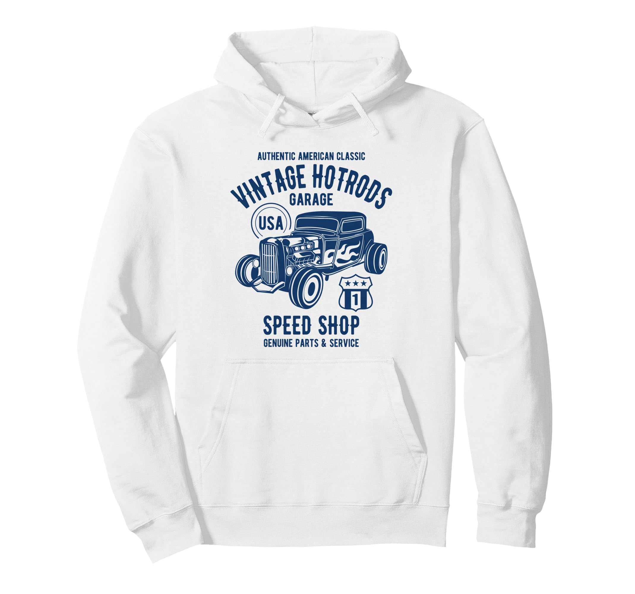 Speed Shop Hotrod Car Hoodie - Trendy Graphic Unisex - T-Shirt, Sweatshirt, Hoodie