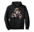 Pug Riding Motorcycle Biker Pug Motorcycle Hoodie - Streetwear Style Unisex - T-Shirt, Sweatshirt, Hoodie