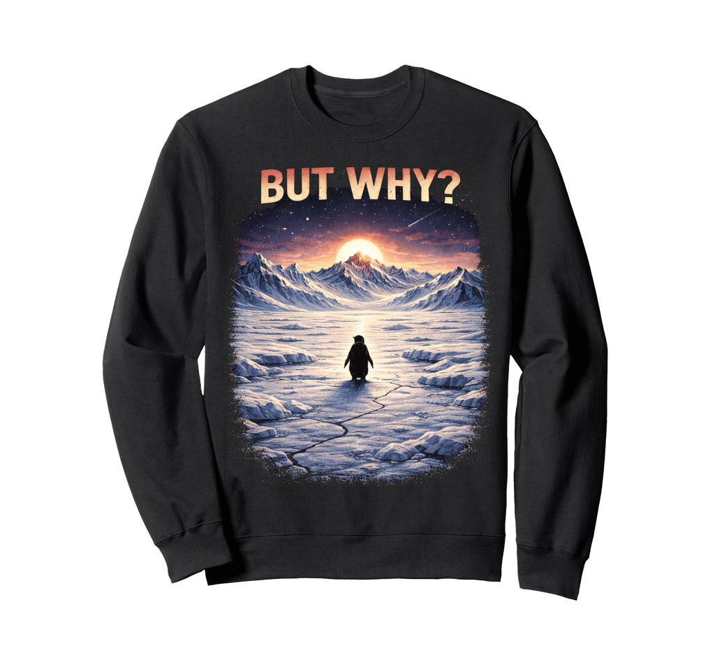 But Why Funny Nihilist Penguin Sweatshirt - Trendy Graphic Unisex - T-Shirt, Sweatshirt, Hoodie