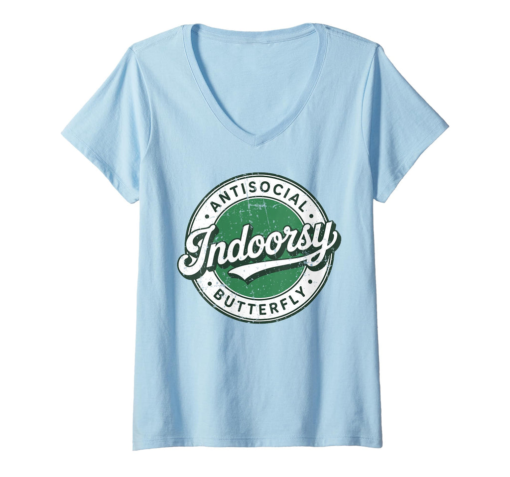 Womens Indoorsy Antisocial Butterfly T-Shirt - Unique Graphic Unisex - T-Shirt, Sweatshirt, Hoodie