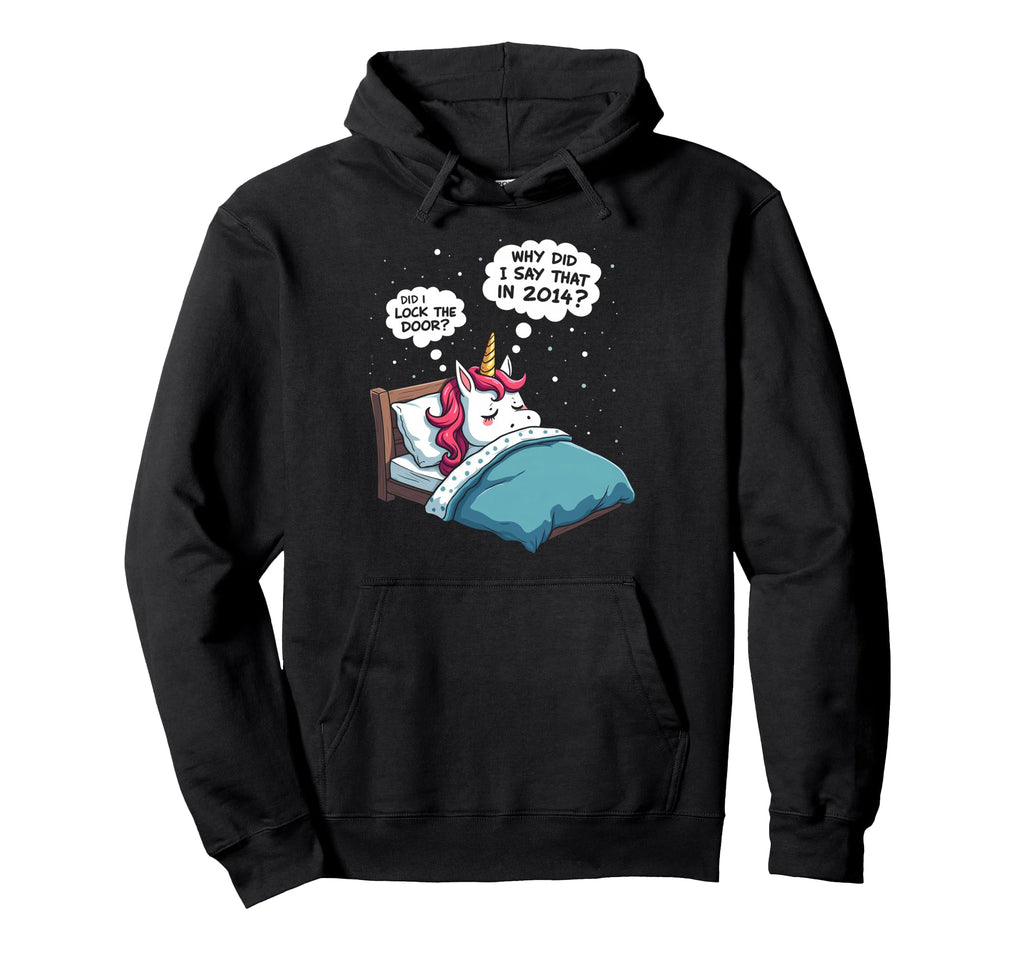 Funny Overthinker Unicorn Midnight Hoodie - Streetwear Style for Adults - T-Shirt, Sweatshirt, Hoodie