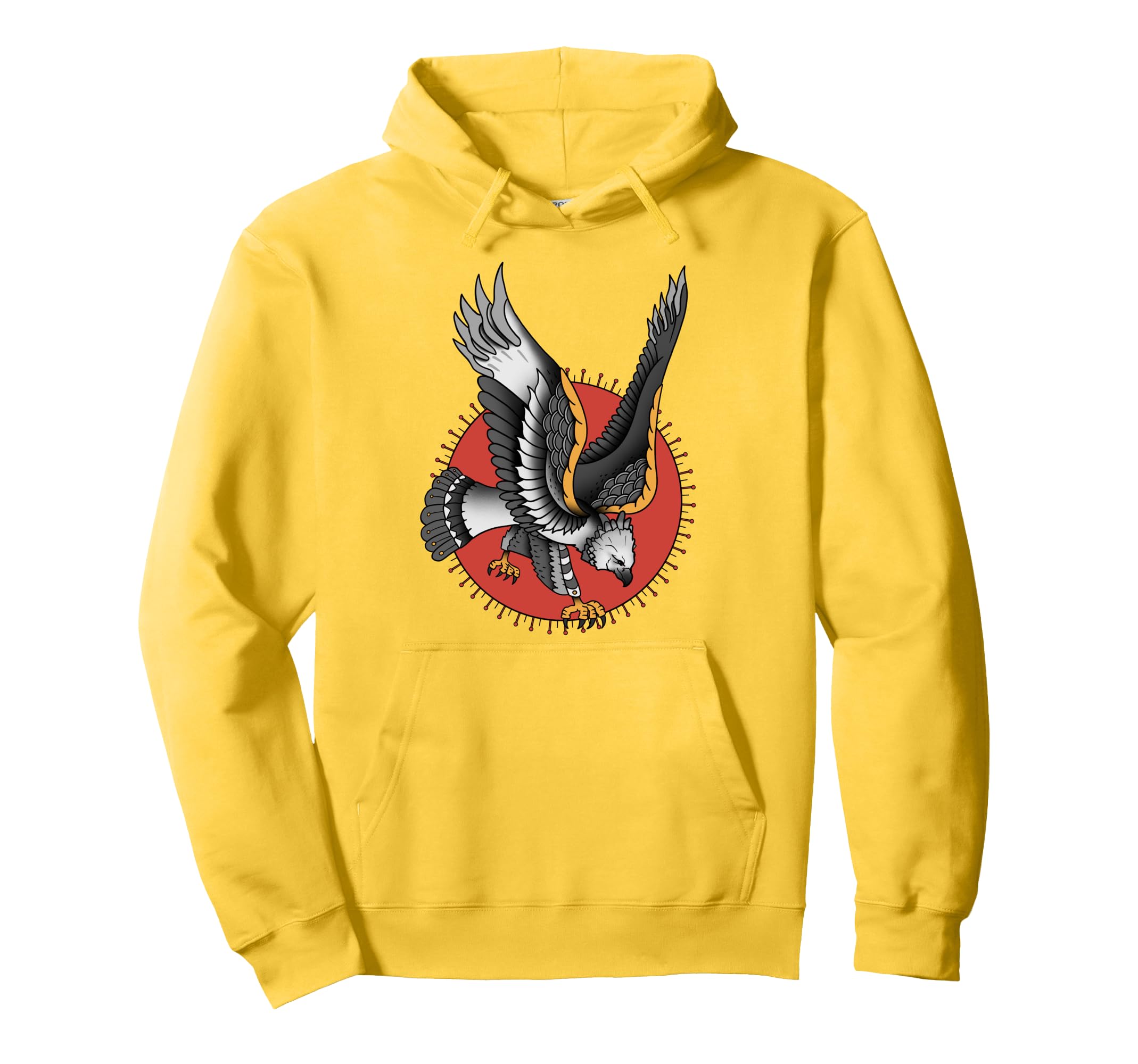 American Traditional Harpy Eagle Tattoo Hoodie - Novelty Apparel for Adults - T-Shirt, Sweatshirt, Hoodie