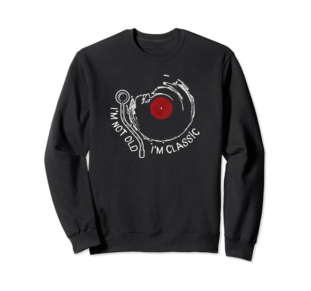 Vinyl Birthday Record Player Sweatshirt - Minimalist Print Men Women - T-Shirt, Sweatshirt, Hoodie